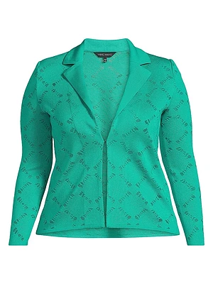 Plus Burnout Knit Jacket