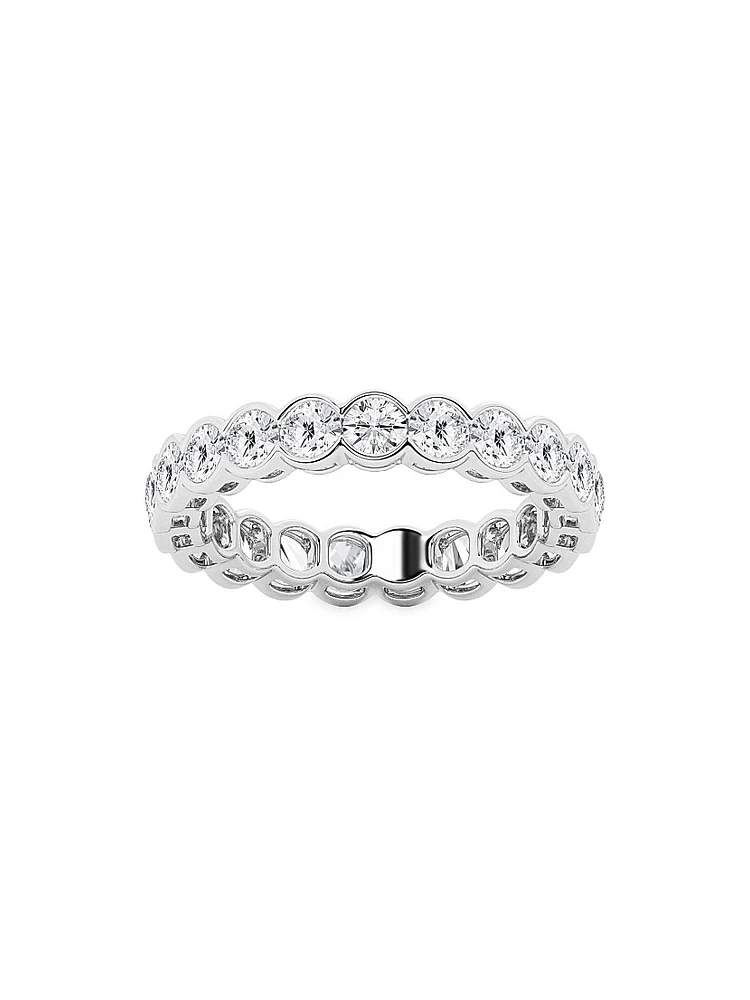 14K Gold & Round Natural Diamond Eternity Band/2.00-5.00 TCW