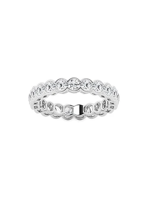 14K Gold & Round Natural Diamond Eternity Band/2.00-5.00 TCW
