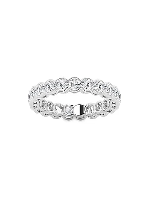 Platinum & Round Natural Diamond Eternity Band/2.00-5.00 TCW