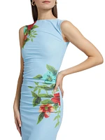 Ariel Floral Ruched Maxi Dress