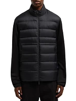 Down-Filled Cardigan Cotton