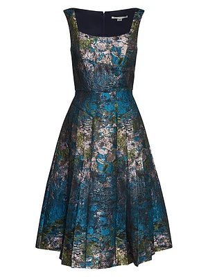 June Jacquard Midi-Dress