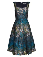June Jacquard Midi-Dress