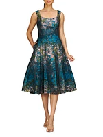 June Jacquard Midi-Dress