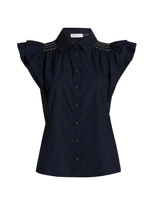 Marceline Smocked Cotton Top