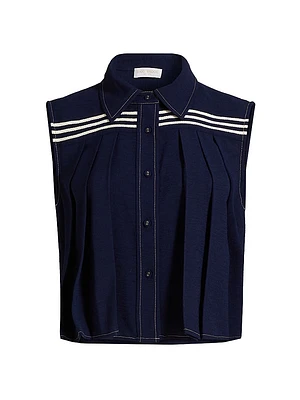 Laura Striped Yoke Top