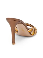 Nappa Silk 70MM Leather Slip-On Sandals