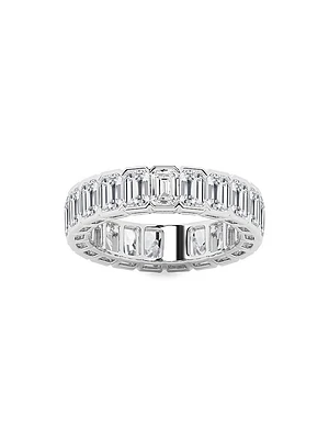 Platinum & Emerald-Cut Natural Diamond Eternity Band/3.00-5.00 TCW