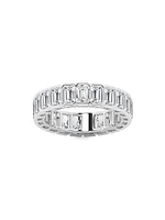 Platinum & Emerald-Cut Natural Diamond Eternity Band/3.00-5.00 TCW