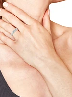 Platinum & Emerald-Cut Natural Diamond Eternity Band/3.00-5.00 TCW