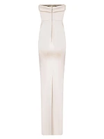 Rhea Satin Strapless Column Gown