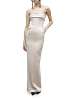 Rhea Satin Strapless Column Gown