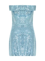 Sisu Sequined Bow Strapless Minidress