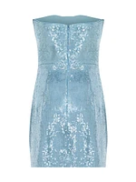 Sisu Sequined Bow Strapless Minidress