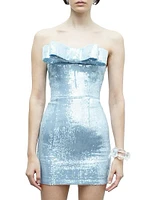 Sisu Sequined Bow Strapless Minidress