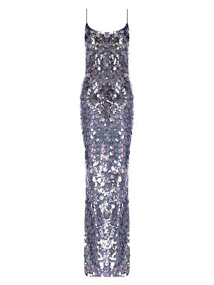 Isis Paillette Scoopneck Gown