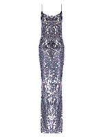Isis Paillette Scoopneck Gown