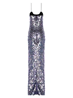 Isis Paillette Scoopneck Gown