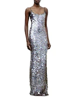 Isis Paillette Scoopneck Gown