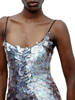 Isis Paillette Scoopneck Gown