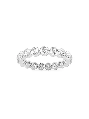 14K Gold & Floating Natural Diamond Eternity Band/2.00-4.00 TCW