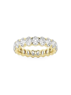 14K Gold & Oval Natural Diamond Eternity Band/3.00-5.00 TCW