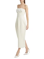 Strapless Bubble Midi-Dress