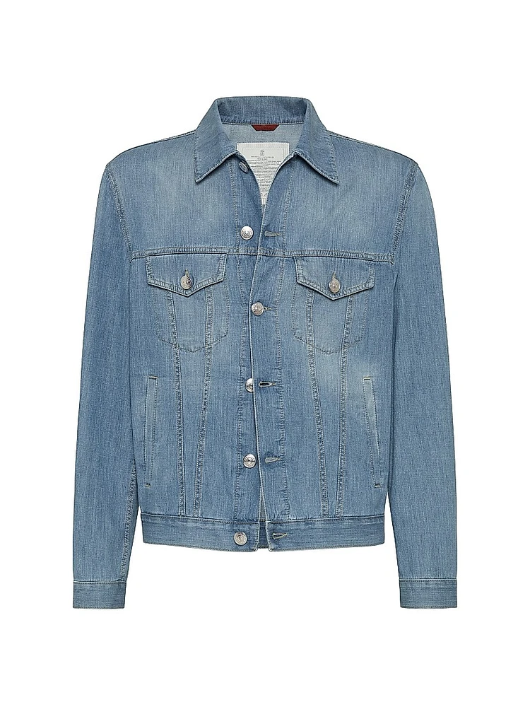 Lightweight Old Denim Four Pocket Jacket