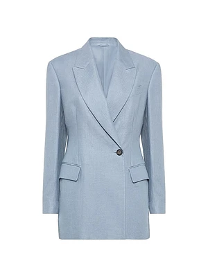 Dyed Hemp and Linen Gabardine Blazer