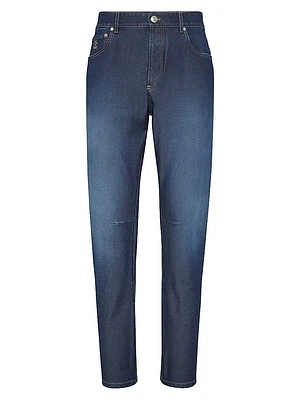 Denim Leisure Fit Five Pocket Jeans
