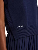Cotton-Blend Sleeveless Sweater