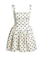 Polka Dot Satin Minidress