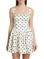 Polka Dot Satin Minidress