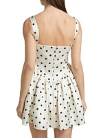 Polka Dot Satin Minidress