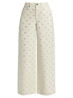 Diamanté Bow Jeans