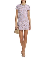 Embellished Lace A-Line Minidress