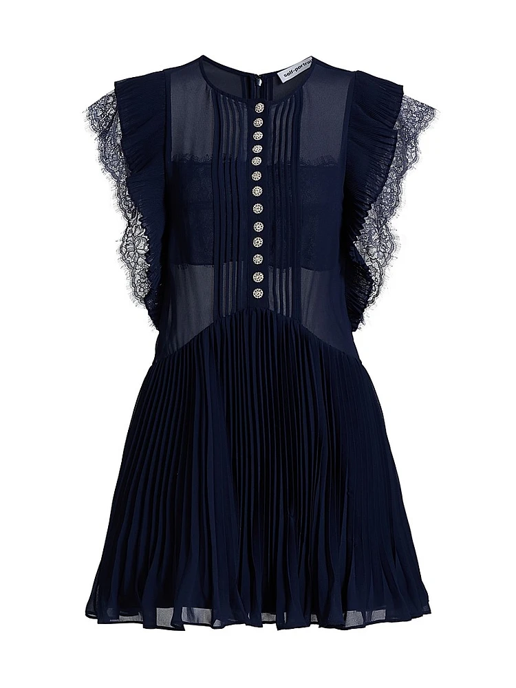 Chiffon Ruffle A-Line Minidress