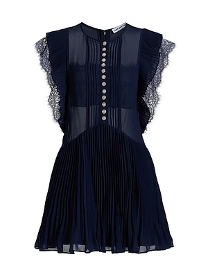 Chiffon Ruffle A-Line Minidress