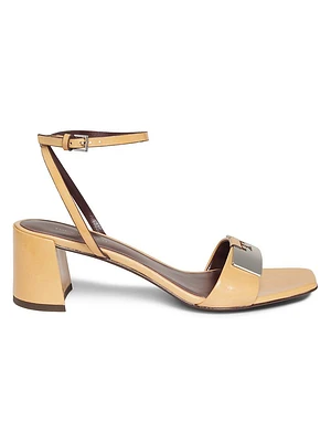 Gigi 55MM Logo-Detailed Leather Sandals