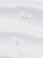 Shiny Solid Woven Cotton Shirt