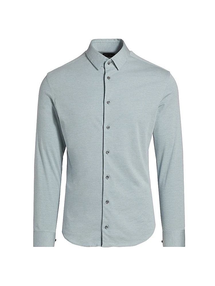 Jersey Button-Front Shirt