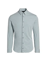 Jersey Button-Front Shirt