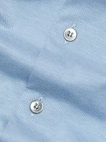 Cotton-Blend Jersey Button-Front Shirt