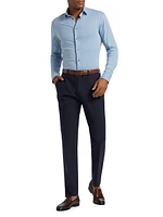 Cotton-Blend Jersey Button-Front Shirt