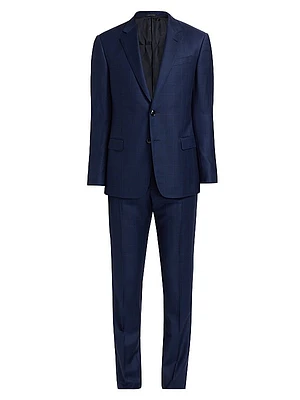 Windowpane Wool Suit