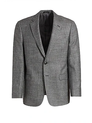 Textured Wool-Silk-Linen Sport Coat