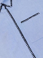 Whipstitched Belted Shirtdress