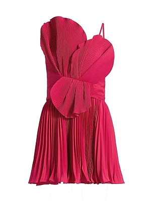 Newtie Plissé Petal Minidress
