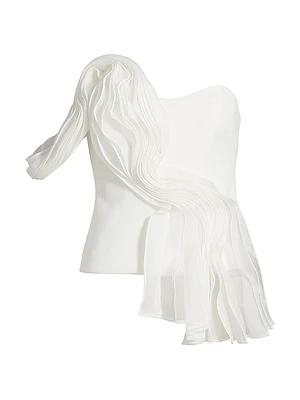 Wigbeth Pleated Off-the-Shoulder Top